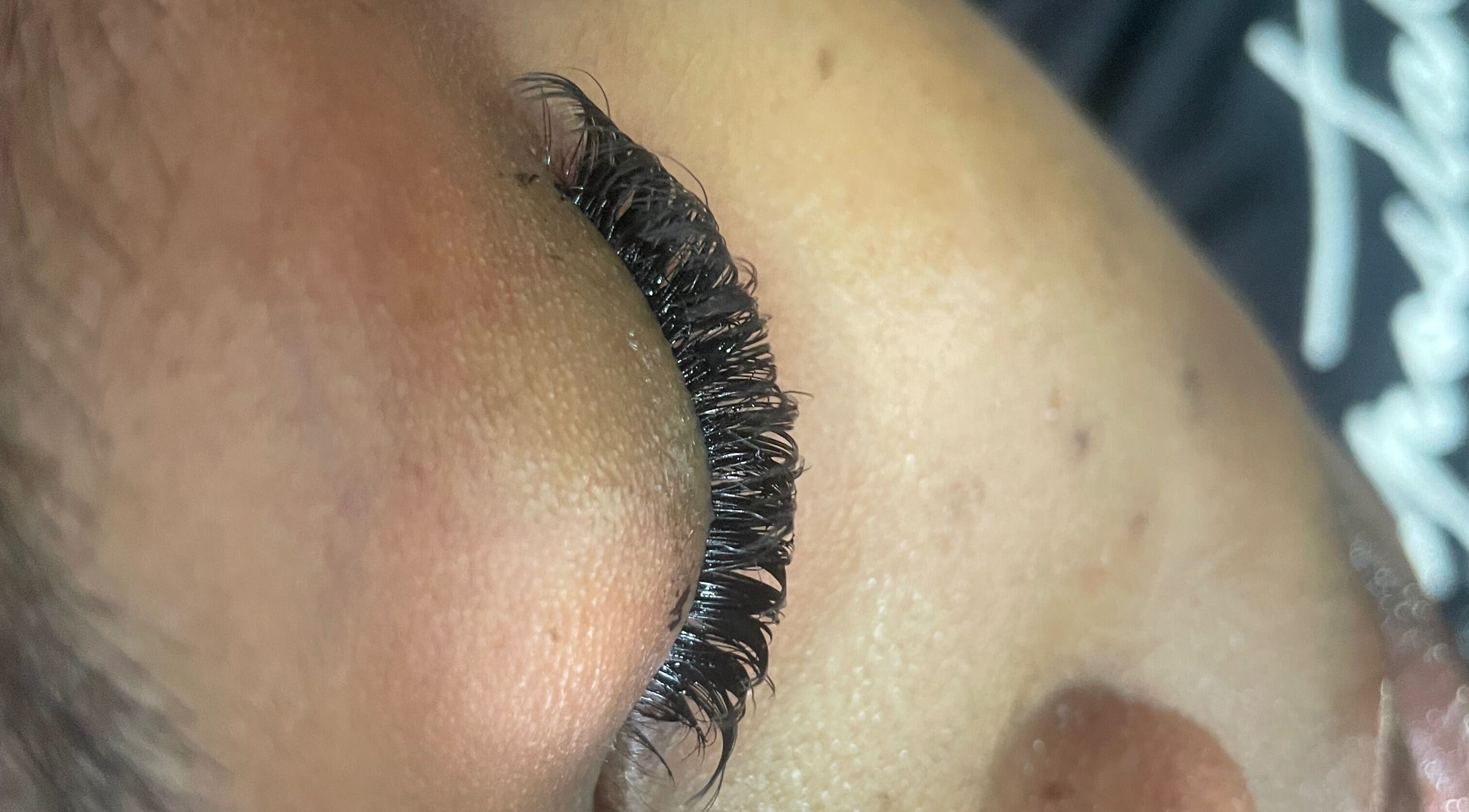 Close-up of styled eyelashes from Glam and Vibe Studio in Mahaica, Demerara-Mahaica, GY.