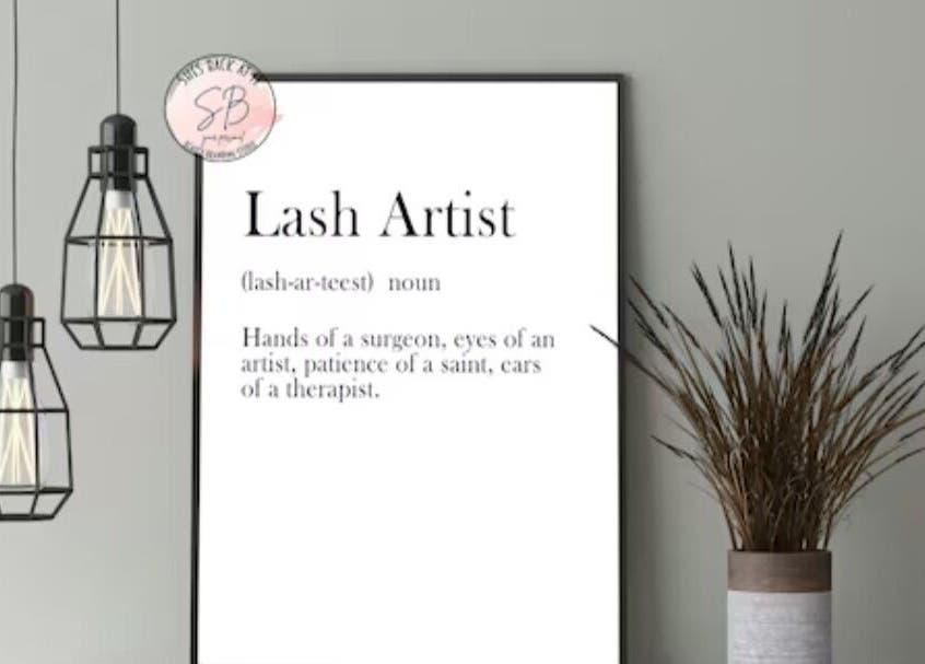 Elegant lash artist decor at Lashedbypookie, Harare, Harare Province, ZW, featuring framed definition and modern lighting.