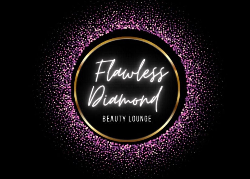 Flawless Diamond Beauty Lounge logo with glitter design in Cape Town, Western Cape, ZA