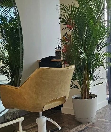 Elegant salon chair and mirror at Hair By Alina, Maroubra, New South Wales, AU, showcasing a relaxing ambiance.