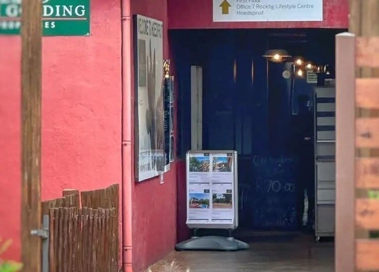 Entrance of Sunbird Wellness in vibrant Hoedspruit, Limpopo, ZA with welcoming decor.