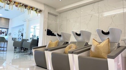 Lavish salon chairs in Laurens d'Auray, Grays, England, GB offering a luxurious beauty experience.