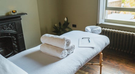 Massage table with towels at Sanae Restore Massage Therapy - Brighton & Hove, Brighton And Hove, England, GB.