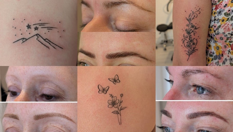 Variety of tattoos and eyebrows at All Things Ink by Kaydee in Clitheroe, England, GB.