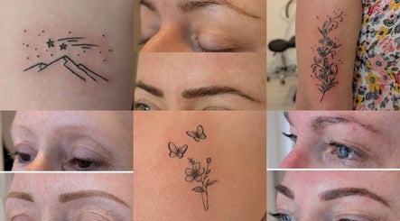 Variety of tattoos and eyebrows at All Things Ink by Kaydee in Clitheroe, England, GB.
