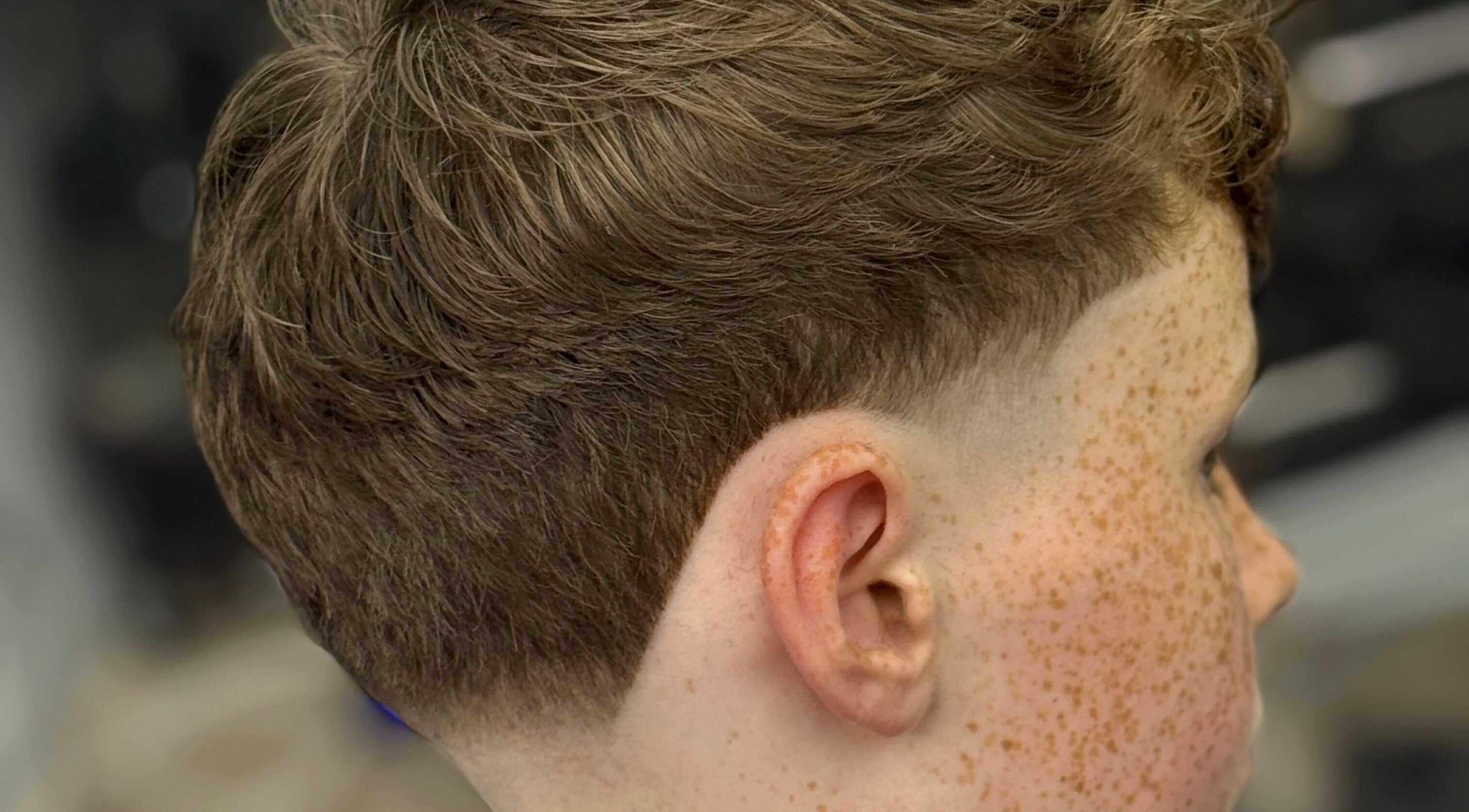 Close-up of a stylish fade haircut at ODCUTZ, Portlaoise, County Laois, IE, showcasing expert grooming.