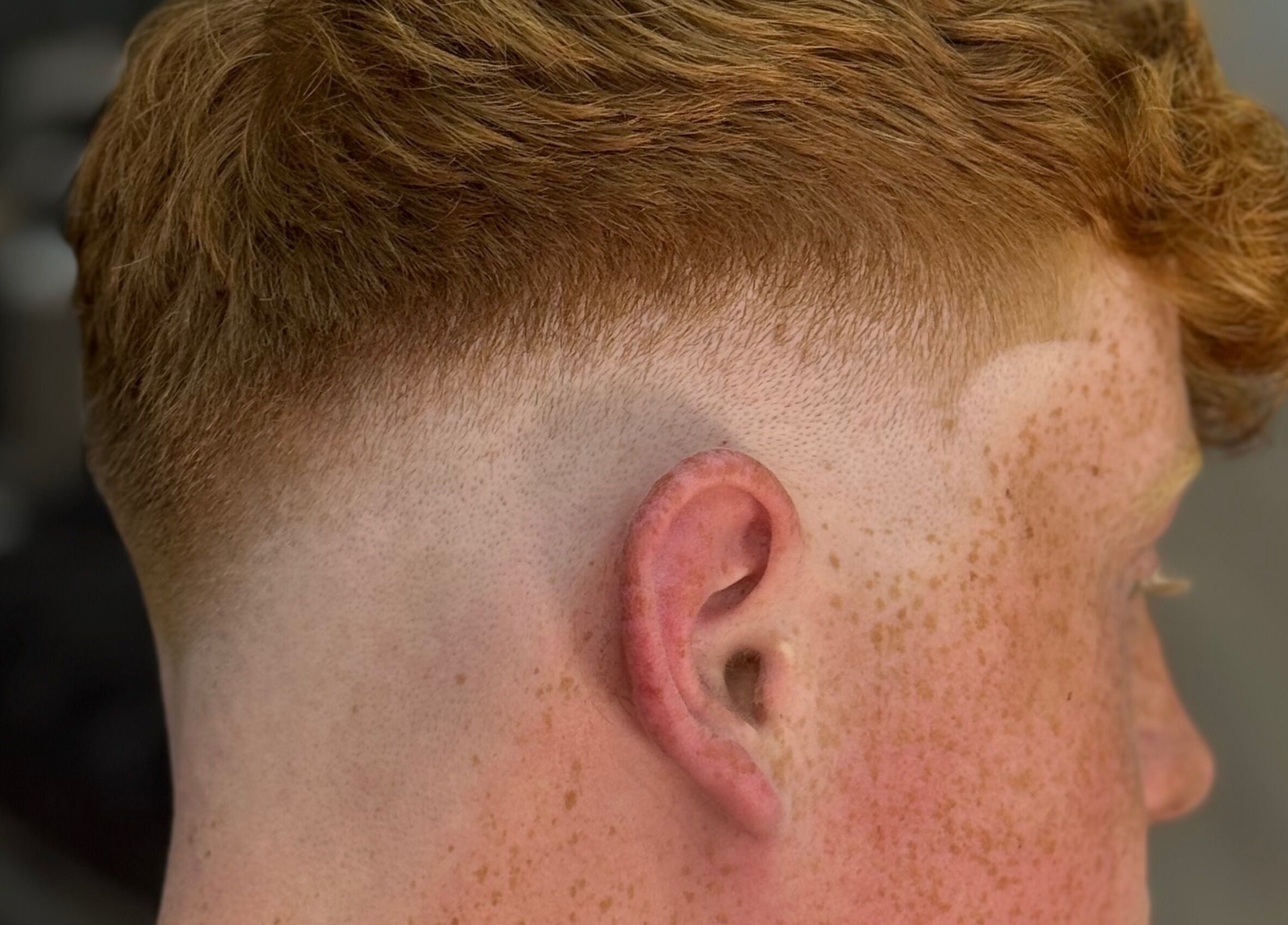 Close-up of a styled hair fade at ODCUTZ, Portlaoise, County Laois, IE.