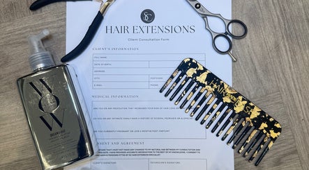 Hair extension consultation tools at SC Hair Extension Specialist, Euxton, England, GB.