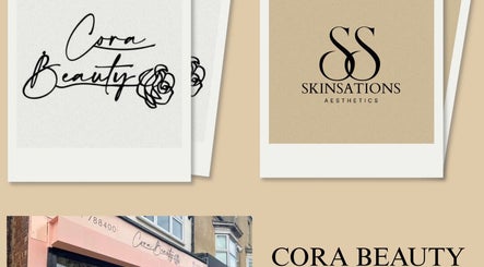 Elegant logo designs for Skinsations Aesthetics, Redcar, England, GB. Stylish branding in neutral tones.