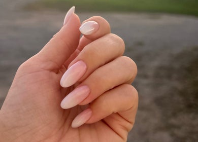 Close-up of elegant manicured nails at The Polished Farmgirl, Pembroke, Ontario, CA.