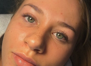 Close-up of radiant skin after facial at Beauty By Ells, Riddings, England, GB.