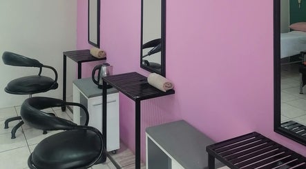 Modern salon setup at Serenity nails by Rose, Randburg, Gauteng, ZA with chic chairs and mirrors.