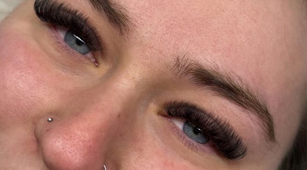 Close-up of expertly applied eyelash extensions at BoutiquelashesbyJade, Banjup, Western Australia, AU.