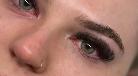 Close-up of styled lashes at BoutiquelashesbyJade in Banjup, Western Australia, AU.