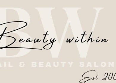 Beauty Within logo with elegant script at Castleford, England, GB.