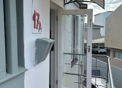 Entrance of Noella Mobile Spa, Cape Town, Western Cape, ZA, with a welcoming open door.