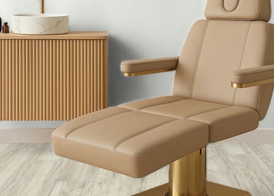 Elegant treatment chair at Edith Laser Studio in Wayne, Pennsylvania, US, showcasing comfort and style.