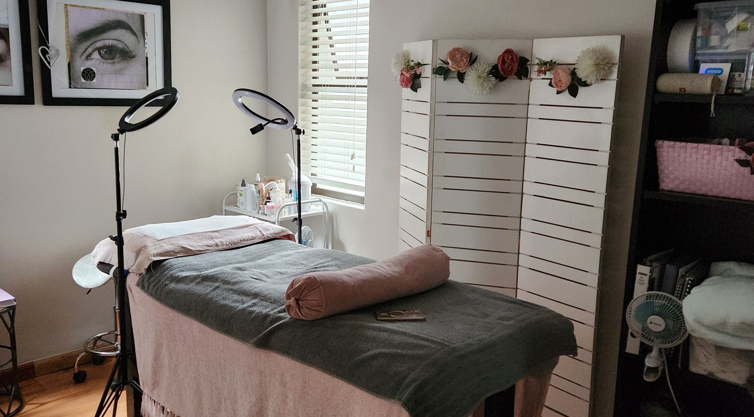 Relaxing treatment room at Ella Belle Beauty Studio, Cape Town, Western Cape, ZA with cozy decor.