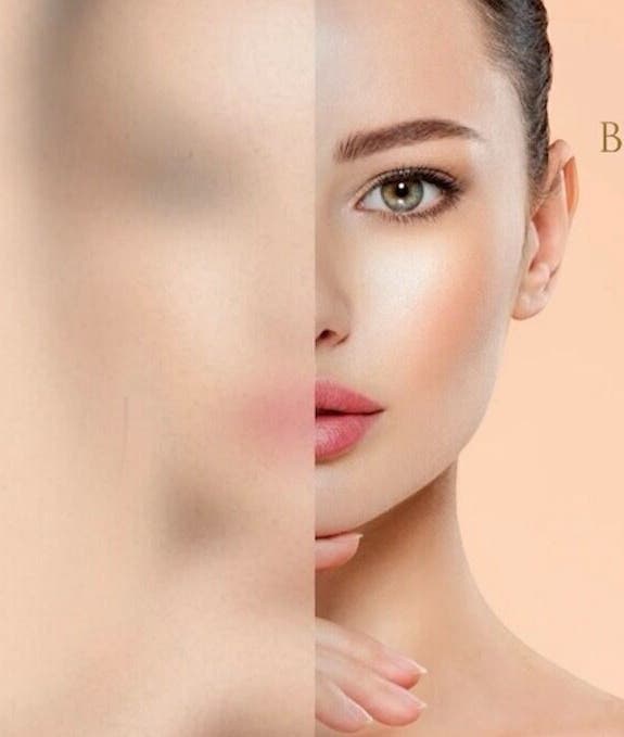 Beauty Heaven byCC logo with a flawless skin model in Farmers Branch, Texas, US.