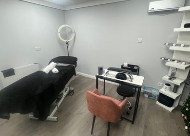 Relaxing treatment room at Get Em Treatments, Aberdeen, Scotland, GB featuring a comfortable massage bed.