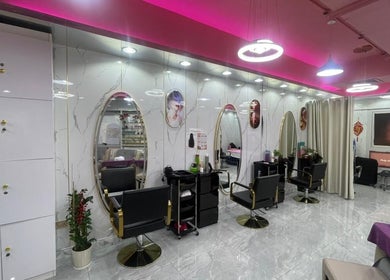 Modern interior of Lady Star Beauty Salon L.L.C, Dubai, Dubai, AE, featuring elegant styling stations.