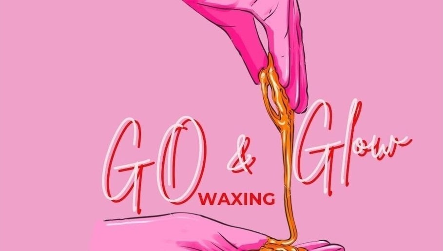 Illustration of Go & Glow Waxing logo with pink background in Mexborough, England, GB.