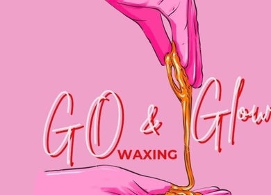 Illustration of Go & Glow Waxing logo with pink background in Mexborough, England, GB.