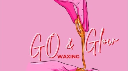 Illustration of Go & Glow Waxing logo with pink background in Mexborough, England, GB.