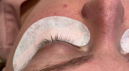 Close-up of eyelash extensions at Ashley’s Beauty Bar, Huntly, Scotland, GB.