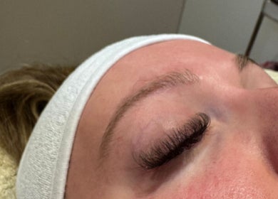 Eyelash extensions at Ashley’s Beauty Bar, Huntly, Scotland, GB highlighting natural beauty and relaxation.