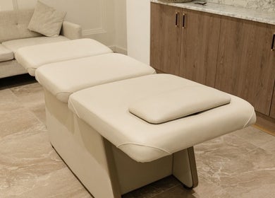 Luxurious massage table at Ramona Cicortas, Telford, England, GB offering serene wellness experiences.