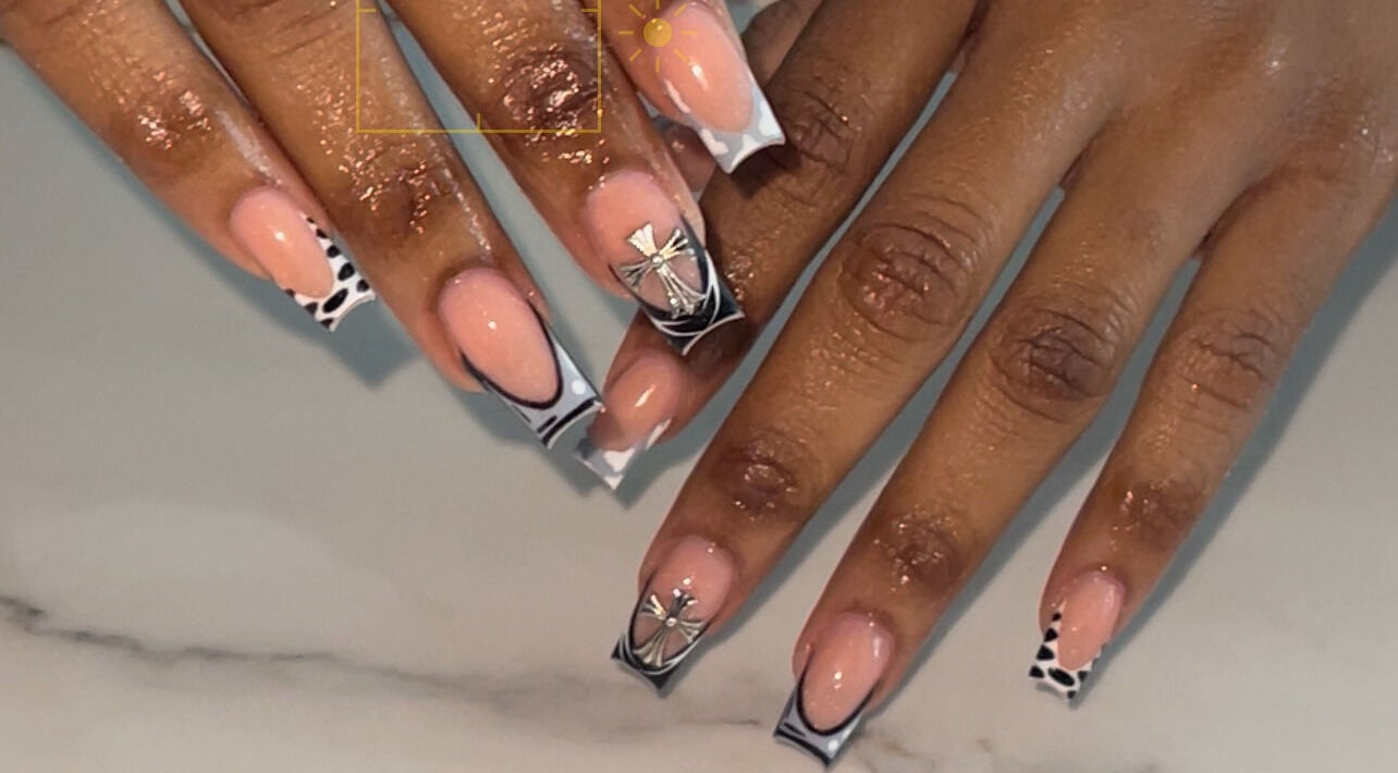 Detailed nail art at Crystancianailedit, Halton, Saint Philip, BB showcasing stylish designs and creativity.