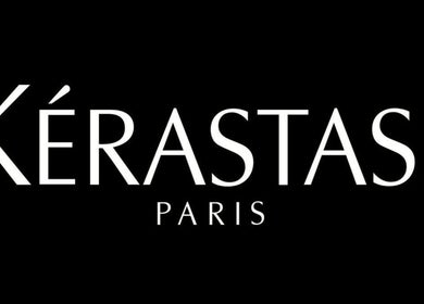 Kerastase Paris logo at Andreanne Landry Rivest in Gatineau, Québec, CA showcasing luxury haircare.