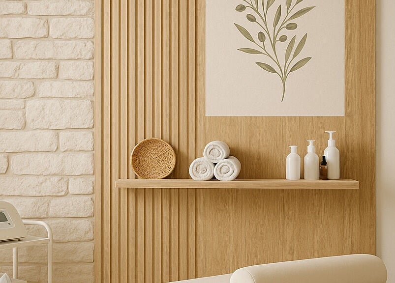 Elegant spa room at Déjà Vu Aesthetics in Sandton, Gauteng, ZA with soft tones and relaxing decor.