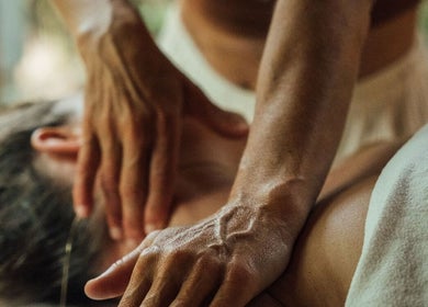 Massage therapy session at Body Elements Heal, Tofino, British Columbia, CA.