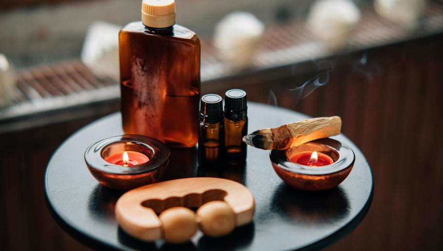 Relaxing essential oils and incense at SMENA Healing Studio, Melbourne, Victoria, AU.