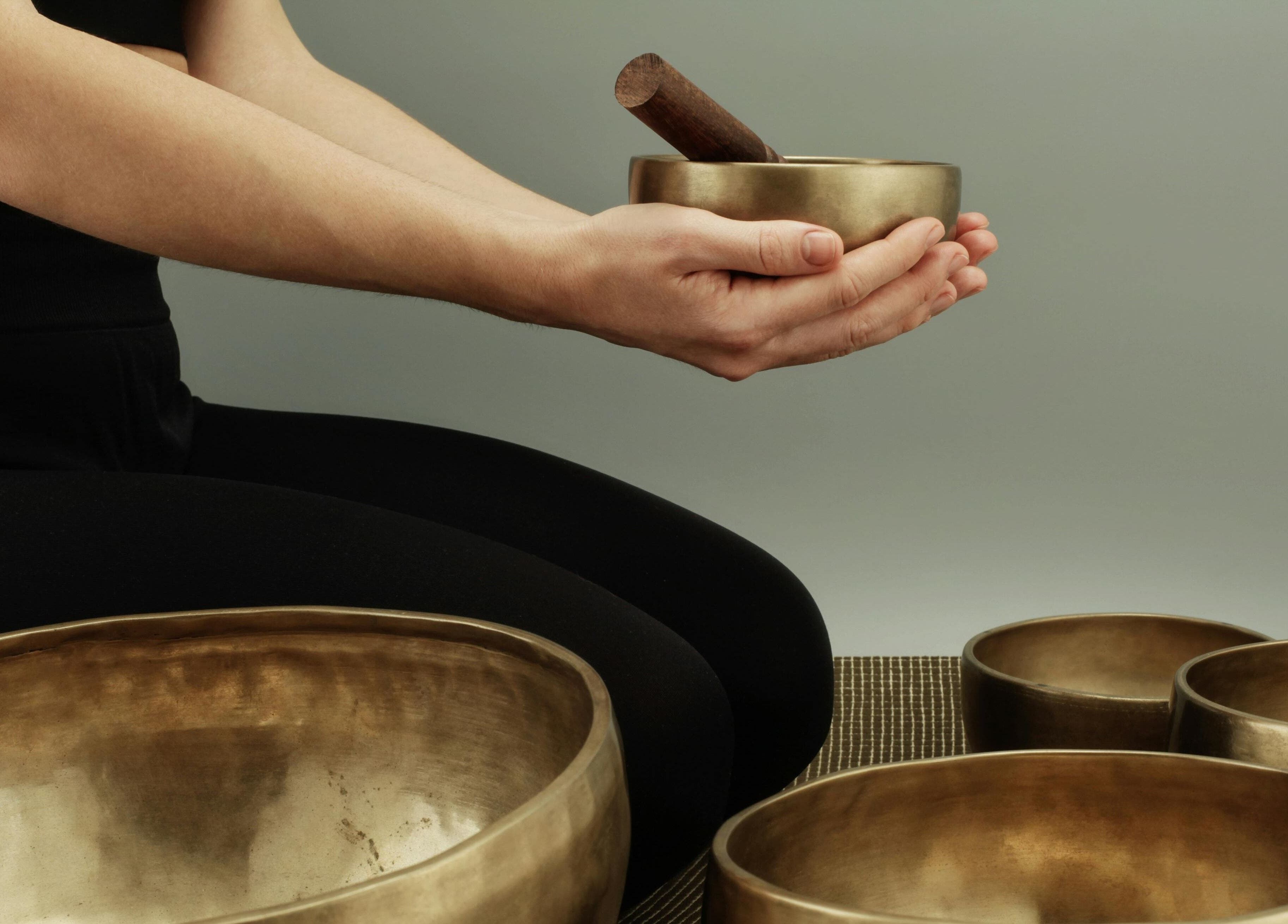 Sound healing bowls at SMENA Healing Studio, Melbourne, Victoria, AU, evoke tranquility and relaxation.