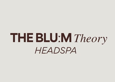 Logo of The Blum Theory Head Spa at Ninenteen, located in Cross Hills, England, GB, in stylish typography.