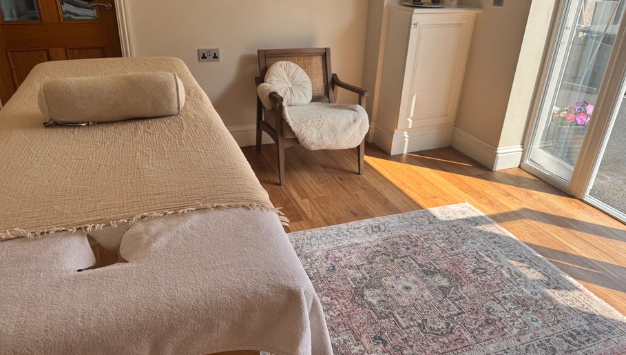 Relaxing treatment room at The Soul Co - (Women Only) - Walsall, featuring serene ambiance in Walsall, England, GB.
