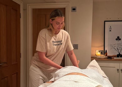 Massage therapist at The Soul Co - (Women Only) - Walsall provides a relaxing treatment in serene surroundings.