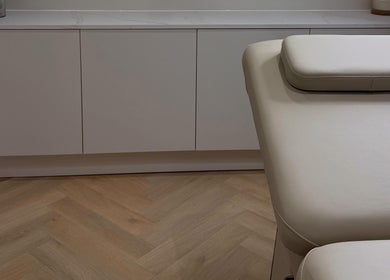 Relaxing massage table at The Soul Co at Maed, Sutton Coldfield, England, GB offering tranquil wellness services.