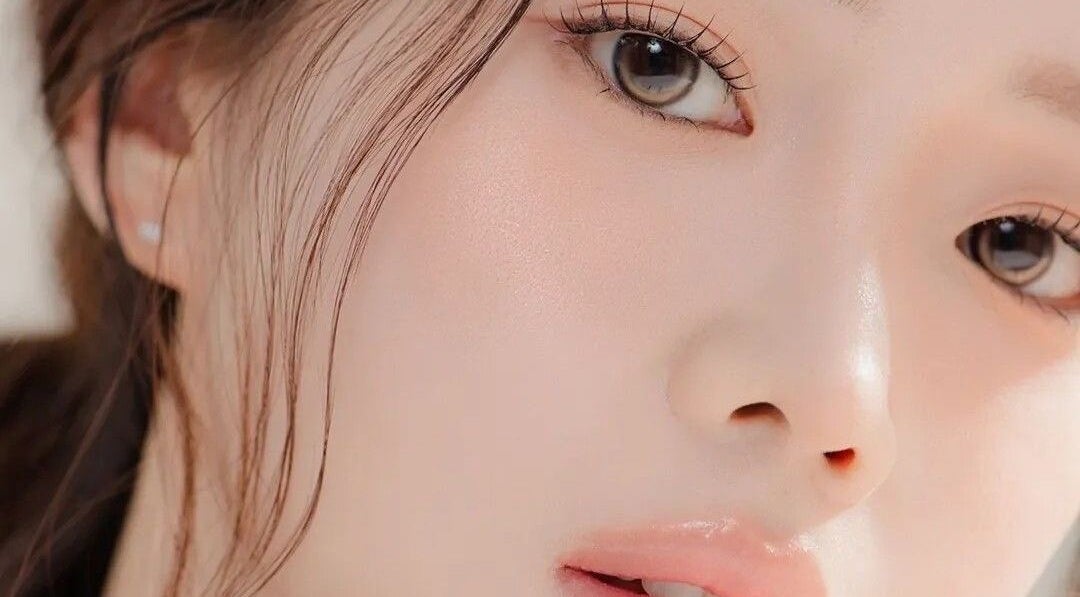 Close-up of a woman's flawless skin and natural makeup at Luna Beauty Melbourne, Melbourne, Victoria, AU.