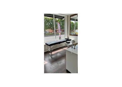 Relaxing interior of Irlam Nail Studio with modern treatment bed in Irlam, England, GB.