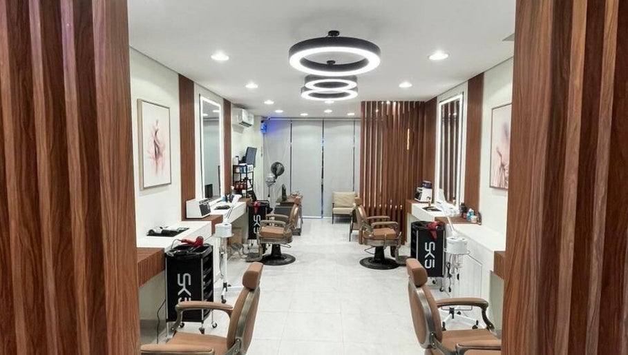 Interior of صالون أسطر للحلاقة - Astur Barbershop in Riyadh, Riyadh Province, SA with stylish barber chairs.