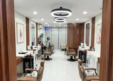 Interior of صالون أسطر للحلاقة - Astur Barbershop in Riyadh, Riyadh Province, SA with stylish barber chairs.