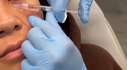 Close-up of aesthetic treatment at Mae Medical Aesthetics, London, England, GB.