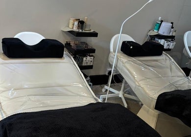 Rebel Beauty's luxury treatment chairs, Burnley, England, GB - designed for comfort and relaxation.