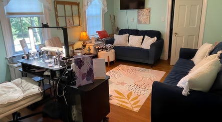 Inviting interior of BEC Nail Studio LLC in Seaford, Delaware, US featuring comfortable seating and nail station.