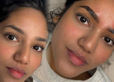 Close-up of perfectly shaped brows at Sculpted by Paris, Melbourne, Victoria, AU.
