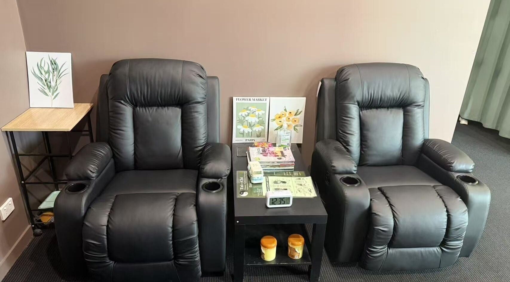Comfortable massage chairs at Tai-Chi Chinese Traditional Massage Kingston, Hobart, Tasmania, AU.